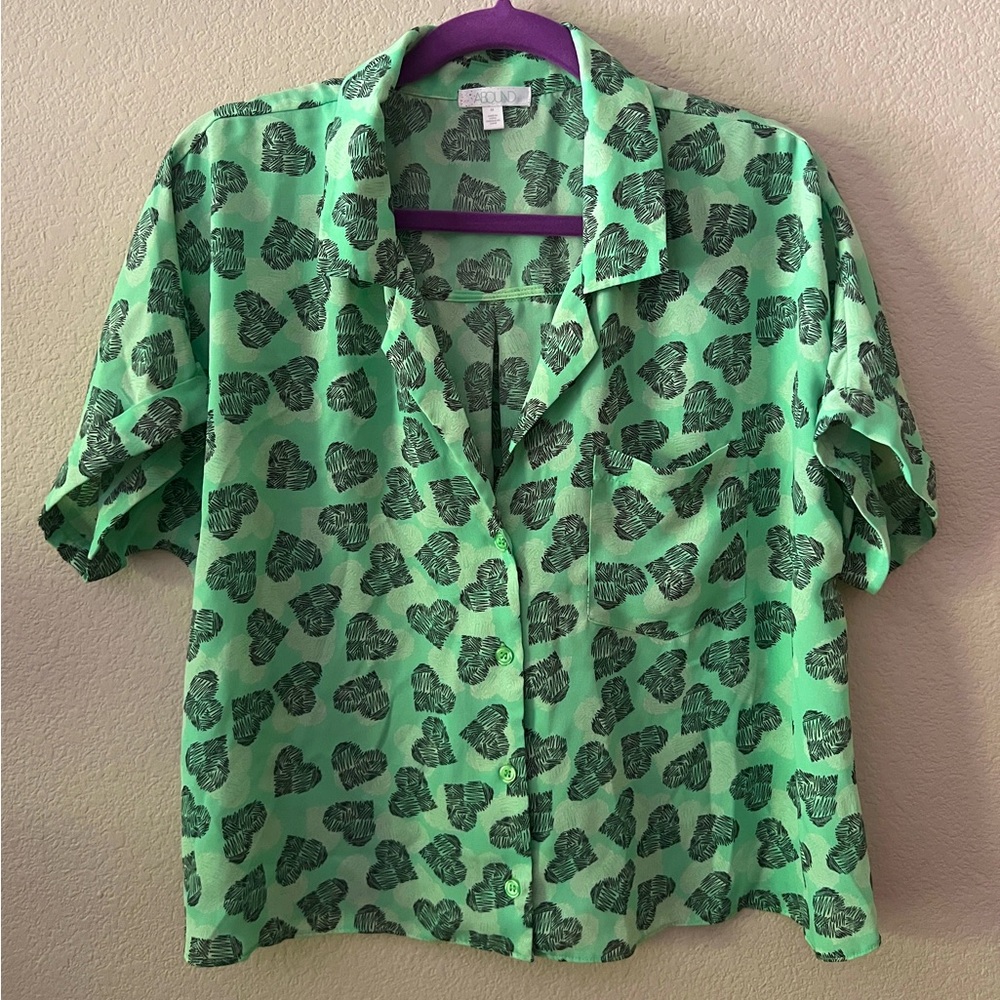 Last Chance! Heart Crop Blouse